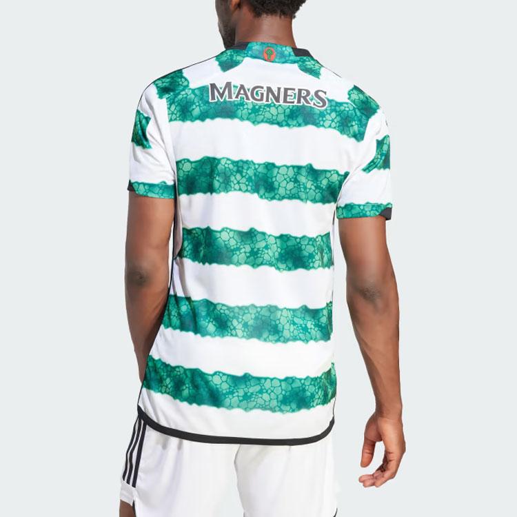 adidas Домашняя майка Celtic FC 23/24 белая/зеленая мужская уличная одежда HY3343