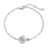 April AAAAA Grade Rose Platinum Silver White Return Comes with Gift Wrapping Supplies Women's Bracelet, Birthstone, Zirconia, Motif, Plated, 925, Day,