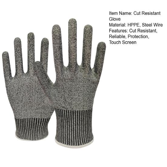Cut Resistant Gloves Touchscreen Safety Anti Cutting Gloves for Kitchen Meat Cutting Oyster Shucking Fish Fillet Processing Mandoline