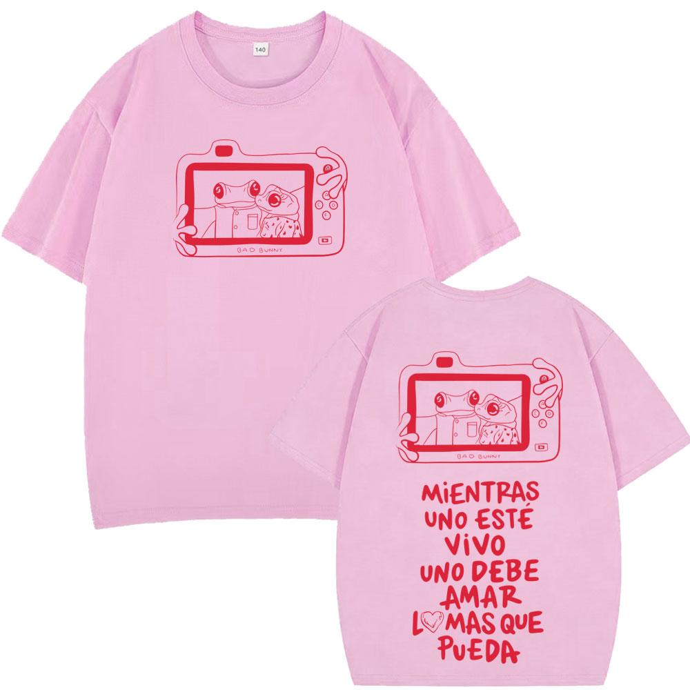 Rapper Bad Bunny Tour 2026 Print T Shirt Men Women Hip Hop Oversized Tshirts Summer Cotton Loose Casual Tshirt Streetwear Tops
