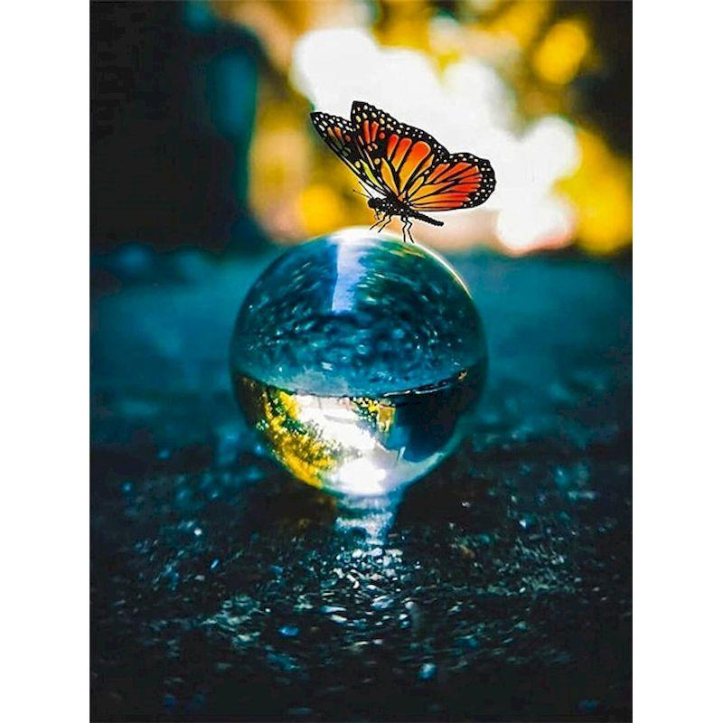 5d Diy Алмазная картина Стеклянная чашка для воды Пейзаж Мозаика Алмазная вышивка Полный квадрат Вышивка крестом Домашний пейзаж Стена