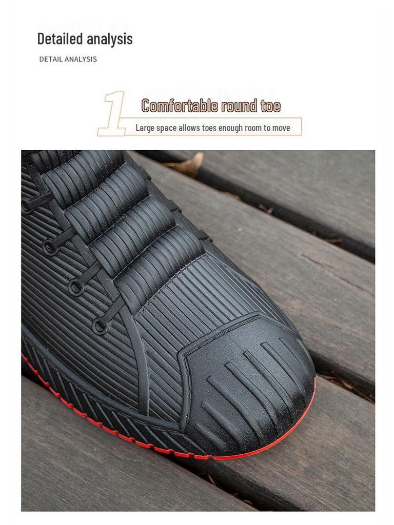Мужские Нескользящие Водонепроницаемые Короткие Резиновые Сапоги для Кухни, Мойки Машин, Рыбалки и Многого Другого