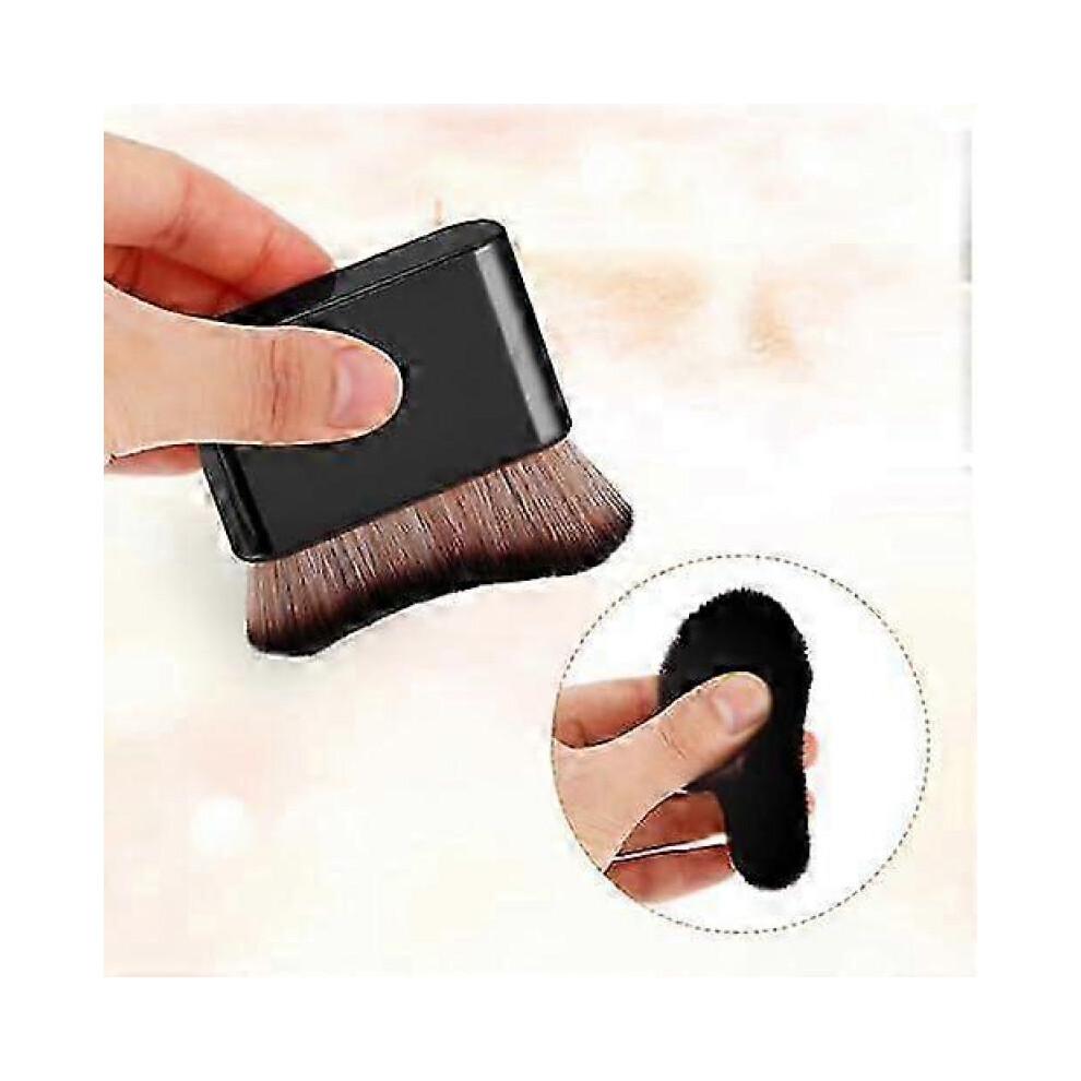 6.8x7cm Self Tan Brush Soft Body Makeup Brush Portable Self Tanning Brush Self Tanner Face Brush for Body & Leg MakeupBlack