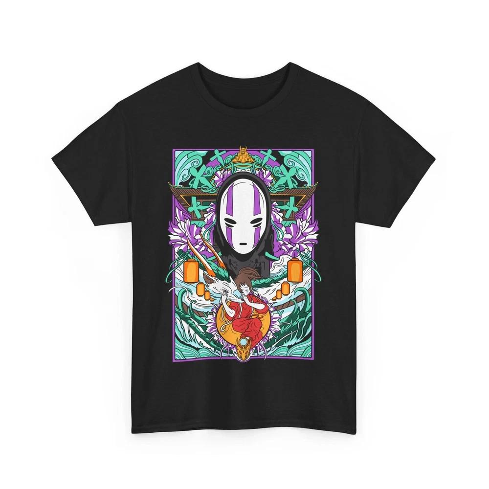 Футболка NoFace Унесенные призраками Ghibli Чихиро Хаку Аниме Подарок Футболка Все размеры 1
