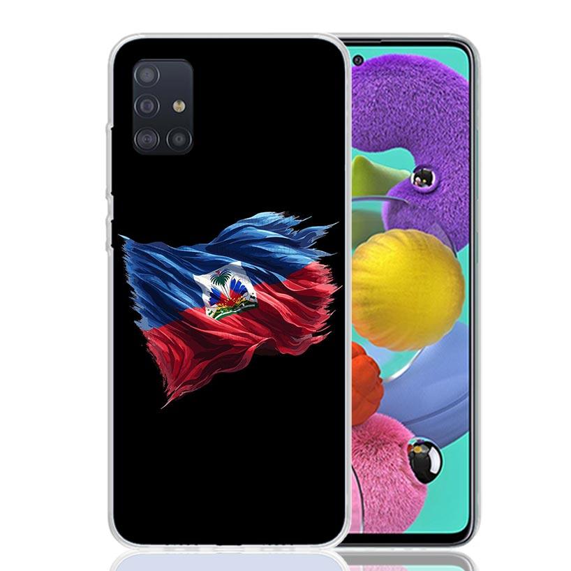 Haiti Haitian Flag Phone Case For Samsung Galaxy A52 A32 A22 A12 A02S A50S A30S A51 A31 AA71 Note 20 Ultra 10 S10 Plus Galaxy A5