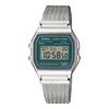 CASIO Классические цифровые часы с сетчатым ремешком A-158WEM-3DF