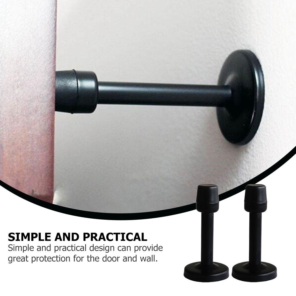 2 Pcs Stainless Steel Door Shield Handle Buffer Stopper Protective Protector Accessory Magnetic