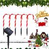 5 In 1 Christmas Candy Cane Lights Outdoor Solar Landscape Lamps Christmas Solar Stake Lights For Garden Lawn Yard Christmas Decoration
