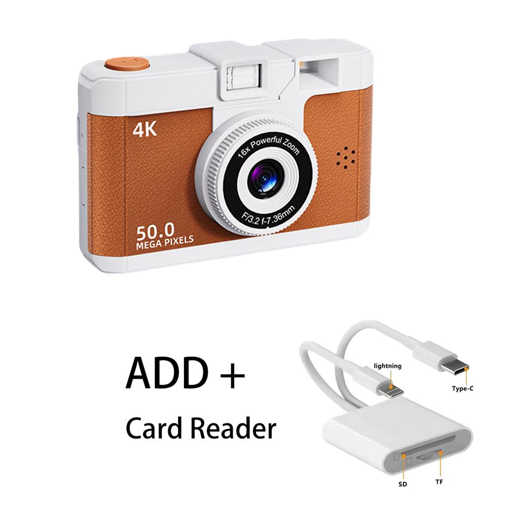 Фотоаппарат с двумя камерами Ретро-компактные камеры HD 1080P Цифровая фотокамера Детские подарки на день рождения Аудио- и видеокарта