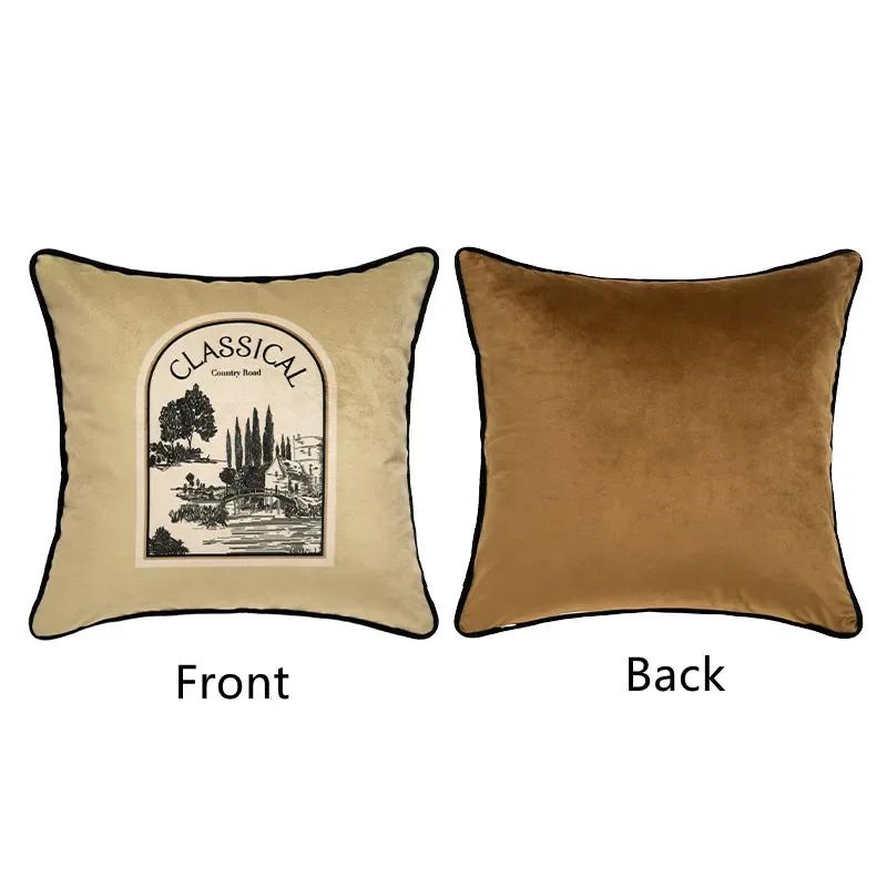 Наволочка для подушки с цветочным рисунком, квадратная, бархатная, наволочка для подушки в стиле ретро, наволочка на молнии для дивана, кушетки, спальни, дома, черно-белая