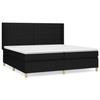 Maison Exclusive - Sommier à lattes de lit avec matelas Noir 200x200 cm Tissu