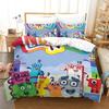 Комплект постельного белья с рисунком из мультфильмов, пододеяльник, постельный комплект, пододеяльник, наволочка, одеяло размера King Queen для мальчиков и взрослых