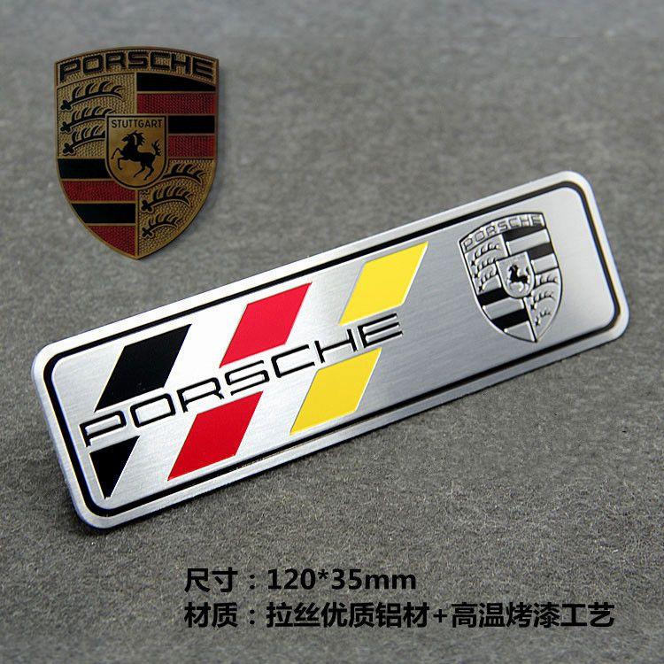 For Porsche NO10Car Styling 3D Sticker Aluminum Badge Car Body Stickers Decals For Porsche 911 Cayenne Carrera 928 Panamera Boxster Macan 918