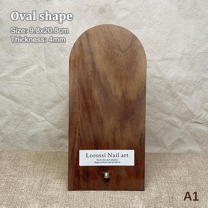 Древний стиль Нейл-арт Цветовая палитра Ореховая доска для демонстрации Украшение Нанесение лака для ногтей Клей Цветовая карта Маникюр Демонстрационная стойка для образцов