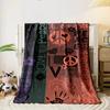 "Peace and Love Themed Colorful Blanket Flannel blanket for bedroom, living room, sofa, and nap sofas"