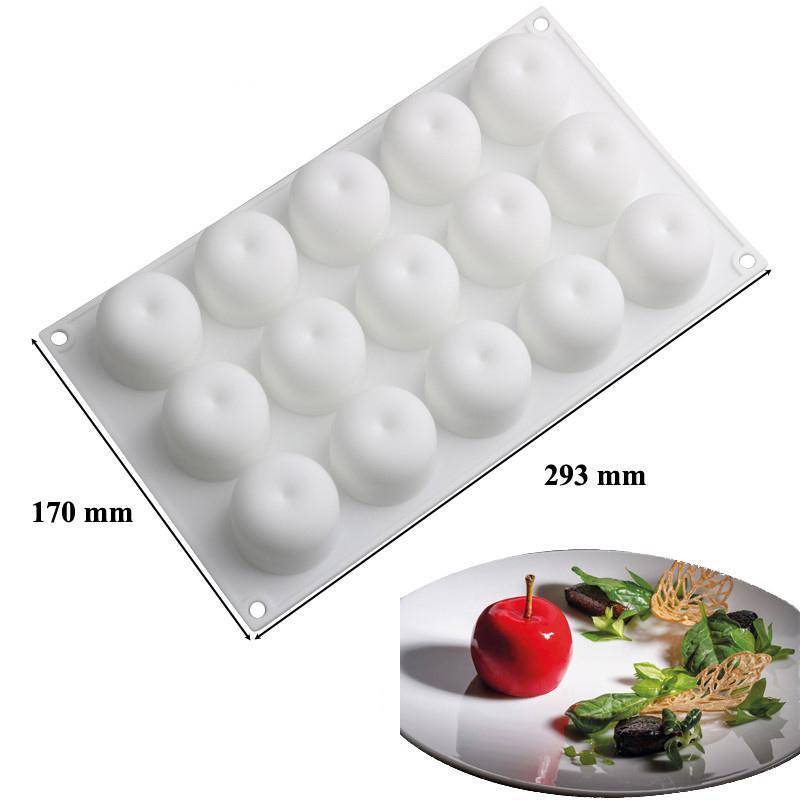 Силиконовая форма для выпечки на 6 ячеек для черничного муссового торта, форма для десертов в виде фруктов, для шоколадного пудинга