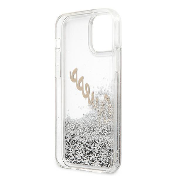 Guess Guhcp12Lglvssi Iphone 12 Pro Max6,7 Srebrny/Silver Hardcase Glitter Vintage Script