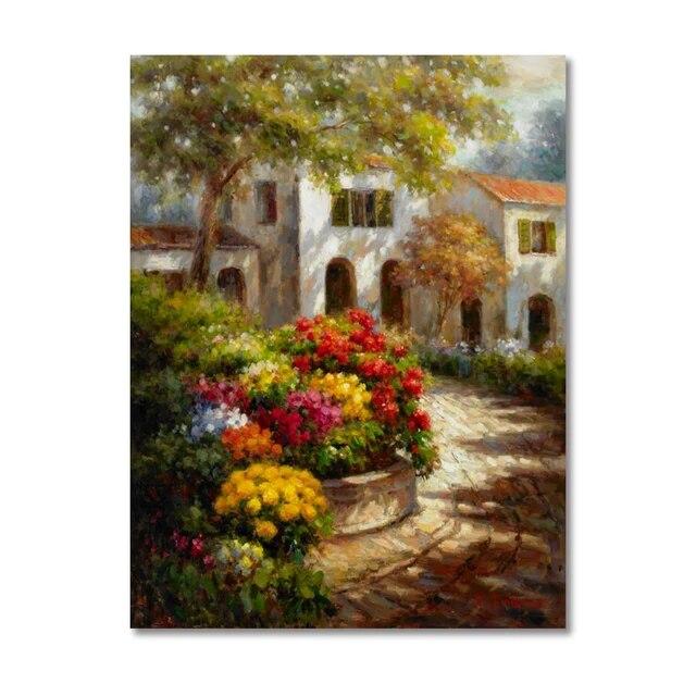 A2 A3 A4 Классическая Европа Уличное Кафе Холст Картины Венецианский Пейзаж Картинки Настенное Искусство Домашний Декор Плакат и Принты Без Рамки