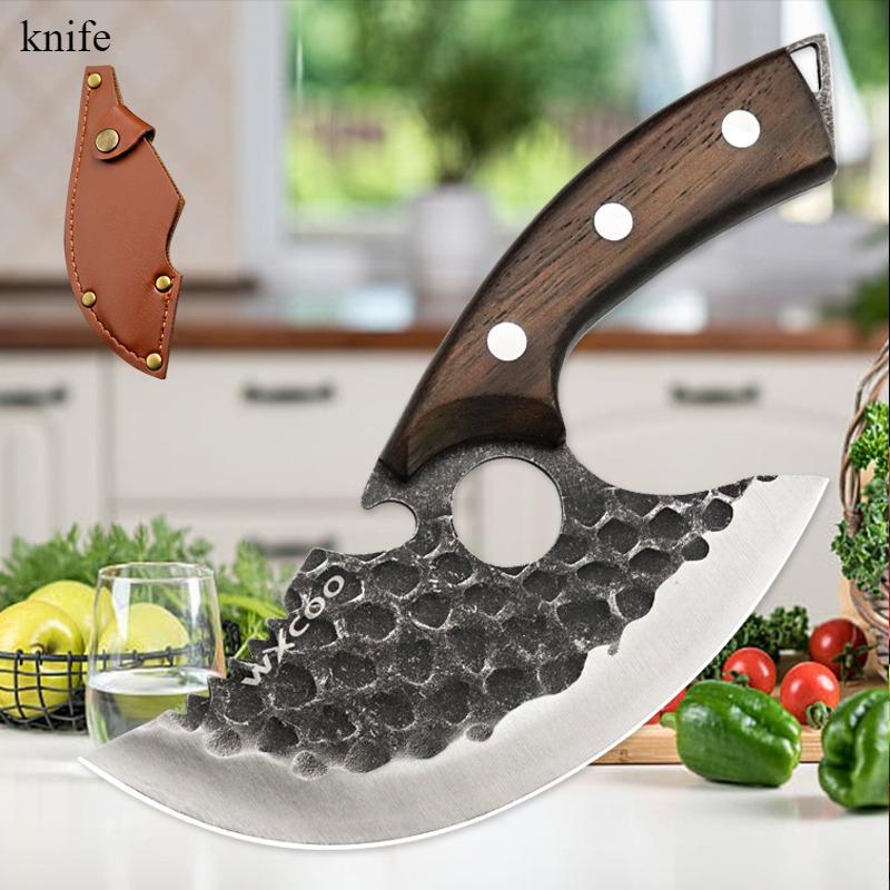 Professional Kitchen Knives Cooking Bread Knife Steak Knife Family Dinner Knife Wooden Kitchen Sharp Stainless Steel Cutting Knife