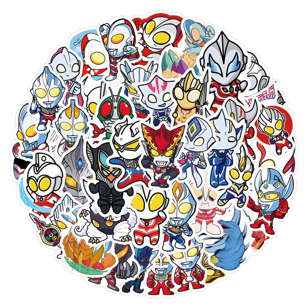 60 Мультяшных Ультрамен Новые Граффити Наклейки Сделай Сам Декоративные Скутер Водяная Чашка Наклейки Личности