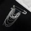 Individualized Exquisite Chain Light Luxury Temperament Pin Fashion Men and Women's Suit Coat Vintage Accessories Brooch