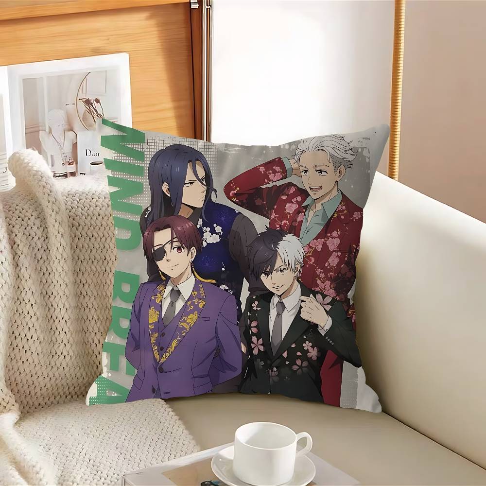 WIND Anime BREAKER Office Cushion Pillowcase Car Cushion Cover45X45CM Lumbar Pillowcase Sofa Pillowcover