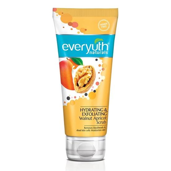 Everyuth Naturals Увлажняющий и отшелушивающий скраб с грецким орехом и абрикосом, 100 г, тюбик