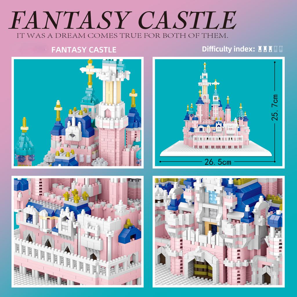 3600 + шт. фэнтезийный замок, строительные кирпичи, розовая серия, замок, церковные блоки, игрушки высокой сложности для взрослых, подарок на день рождения для детей и девочек