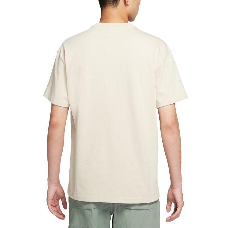 Nike Футболки мужские Овсяный Цвет Круглый Вырез Умеренный Прямой Крой DD0500-138