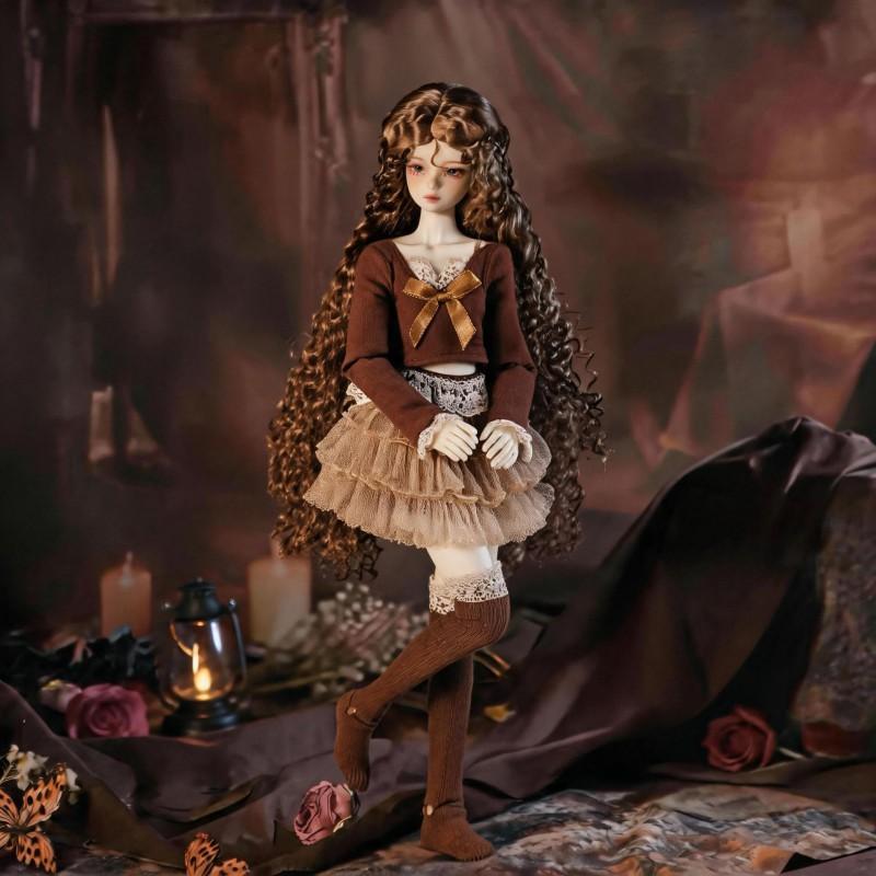 Стильный сладкий набор одежды для кукол BJD 1/3 1/4 1/6 - Хлопковый ансамбль-платье Без обуви