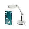 Philips Desk Lamp, Surface-Emitting Model - Stand Light with Outlet, Stepless Dimming, Eye-Friendly, Bright 800lm, 4000k, High Color Rendering, Ra95