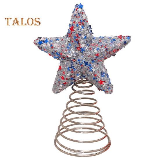 Патриотическая звезда-верхушка на елку 4 июля патриотическое украшение на елку 3D блестящая звезда-верхушка на елку для праздничной вечеринки в честь Дня независимости