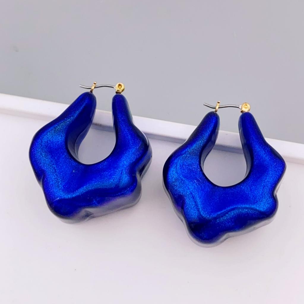 Великолепные акриловые серьги U-образной формы неправильной формы для повседневной носки женщин