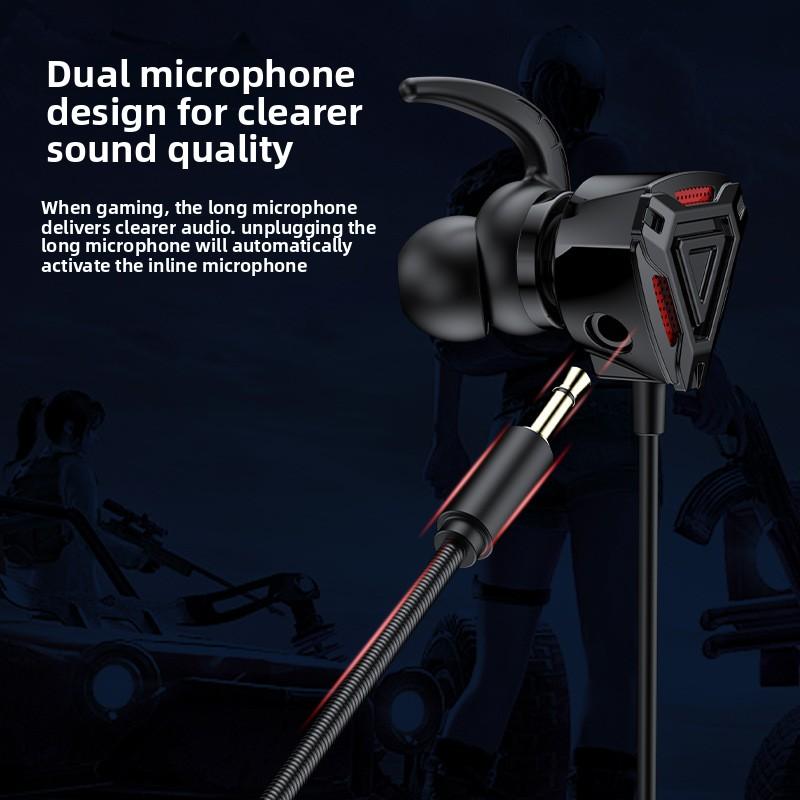 Large Order-Sports Gaming Mobile Game Headphones In-Ear Phone Computer Wired 3.5mm Headset Silicone Gel 1.2m