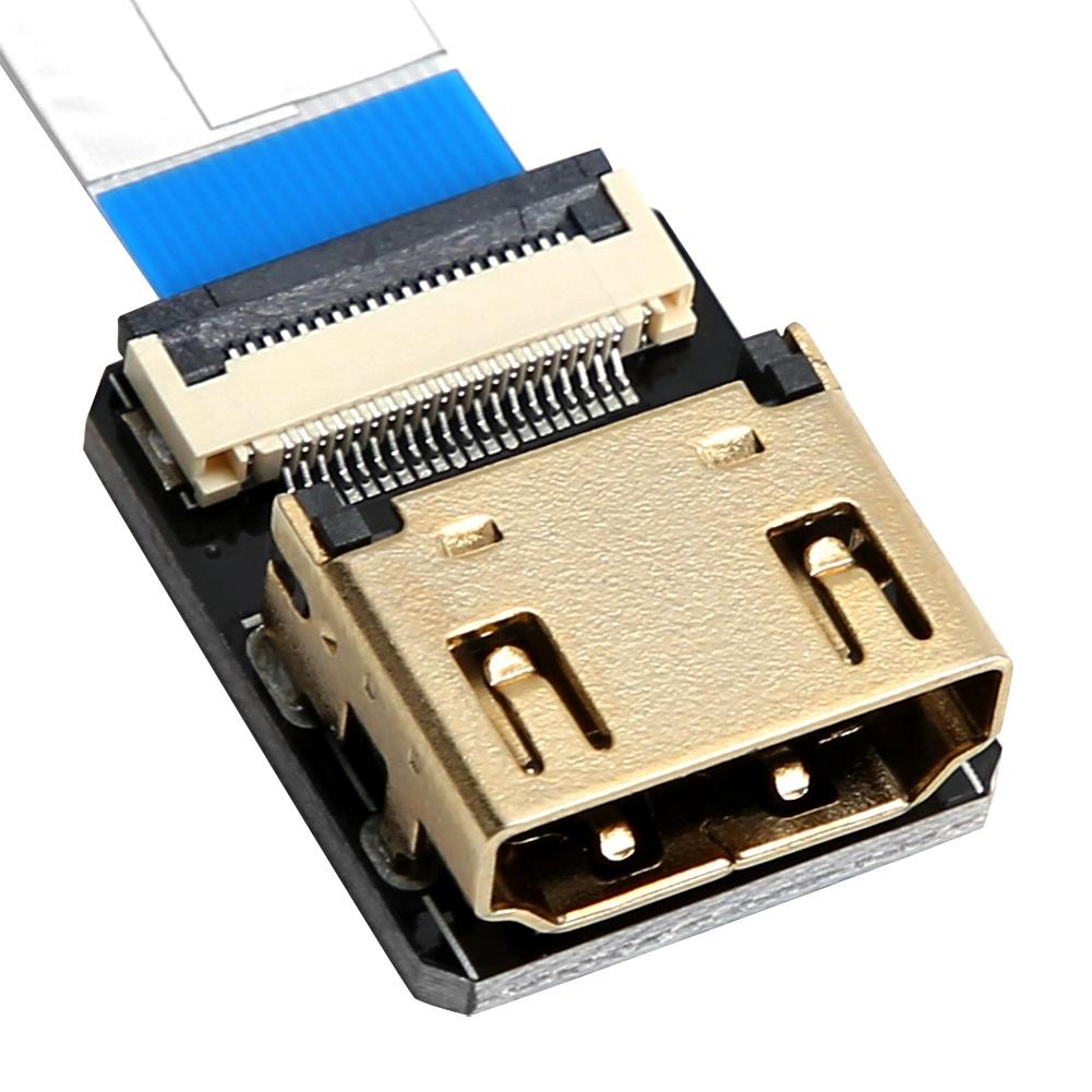 Стандартный разъем интерфейса HDMI Мягкий 90 градусов A3 Плоский штекер к A4 Гнездовой адаптер(15см)