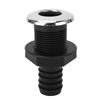 25mm Thru Hull Fitting Nylon Impact Resistance Leakproof Long Lasting Use Thru Hull Connection for Boats Straight