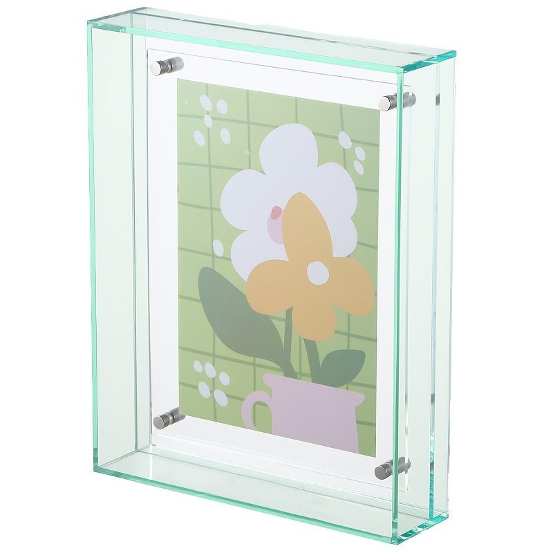 1pcs Color Acrylic Photo Frame 15x19cm Magnetic Wall-Mounted Display Home Modern Decor Acrylic Poster Picture Frame Wall Decors