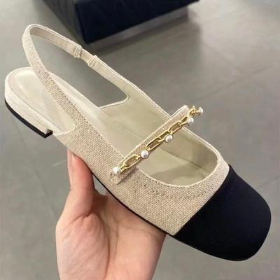 Мода Летняя Мода Сандалии Смешанных Цветов Слингбэк Женские Туфли-Мюли на Плоской Подошве Женские Повседневные Слипоны на Плоском Каблуке Туфли Мэри Джейн Zapatos Mujer