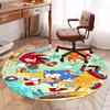 Sonic Printed Round Rug Carpet Chair Rug Area Rug Entryway Doormats,for Office Chair Living Room Bedroom Kitchen Room.