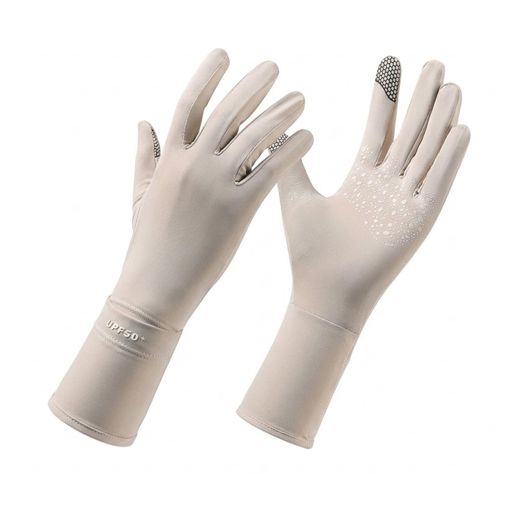Outdoor Driving Gloves UPF 50+ UV Protection Ice Silk Cooling Touch Screen Anti Slip Breathable Summer Cycling Gloves