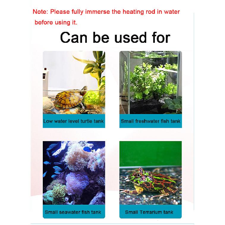 USB Mini Aquarium Heating Rod For Small Fish Tank 26°C Constant Temperature Aquarium Heater Submersible Thermostat Heater 10W Fuel Injectors 6
