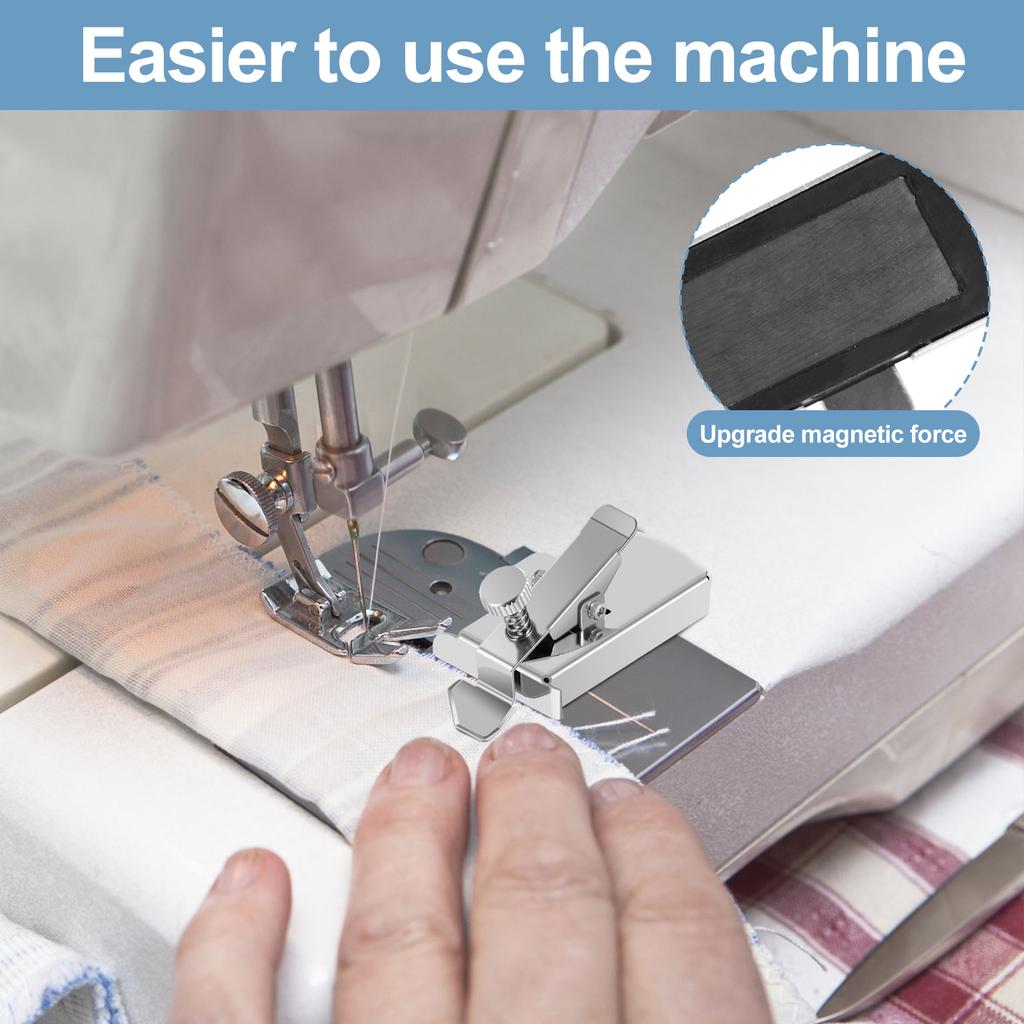 2 шт. Универсальный магнитный направитель шва с функцией подрубки, многофункциональная линейка-насадка, прижимная лапка для аксессуара швейной машины