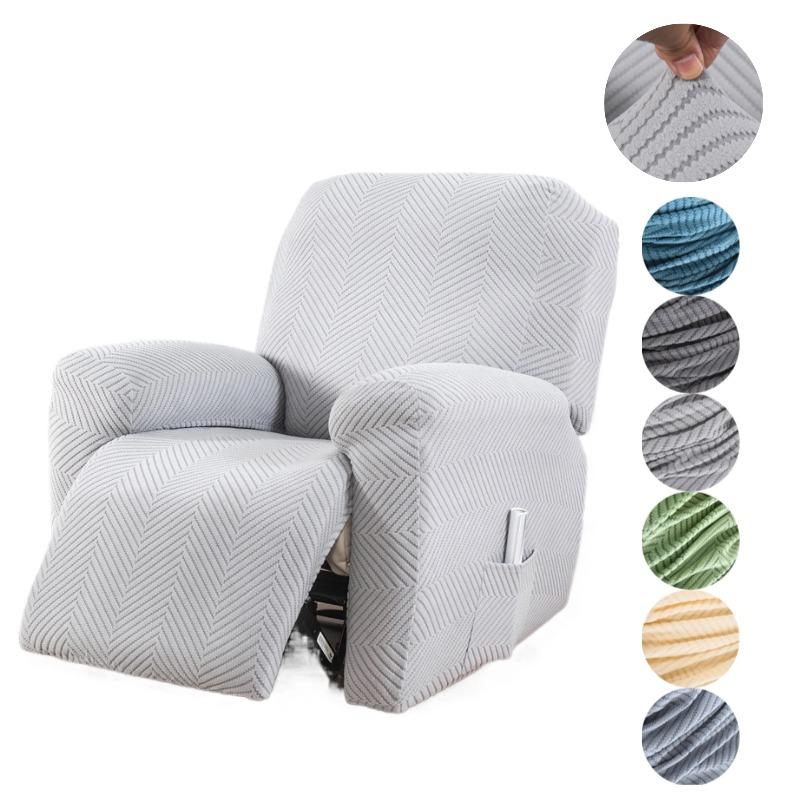 1Seat New Recliner Sofa Cover Split All-inclusive Sofa Covers Dust-proof Solid Color Lounge Armchair Slipcover Living Room Home