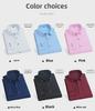 New Men's Long Sleeve Button-Down Shirt: Business Solid Color Korean Slim Fit Professional Casual Wear