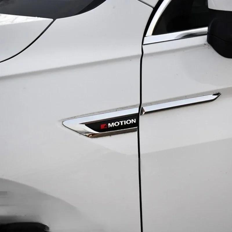 4 шт. Rline GTI 4MOTION логотип автомобиля боковое крыло эмблема значок бампер полосы наклейка для Polo Golf Jetta Touran Tiguan Passat Beetle
