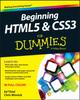 Книга Beginning HTML5 and CSS3 For Dummies