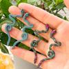 Gun Black Snake Wrap Greenstone Red Eye Earrings Earrings Personalized Zircon Long Temperament Earrings Popular Accessories