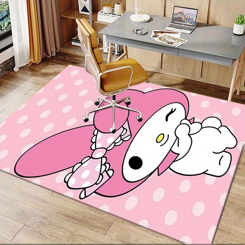 1pc Sanrio Melody Mermaid Printed Office Carpet Rectangle Rug Under The Table,Perfect Room Decor for Living Room, Bedroom, Kitchen, Non-slip Floor Mat