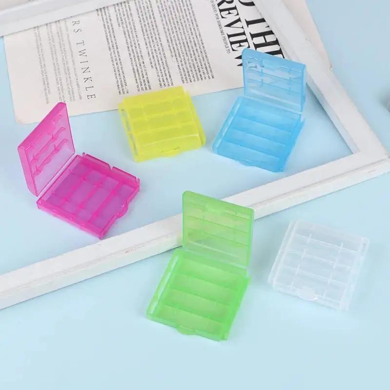 5 шт. Прозрачный пластиковый бокс для хранения батареек, подходит для батареек AA/AAA, энергосберегающий контейнер для батареек, держатель