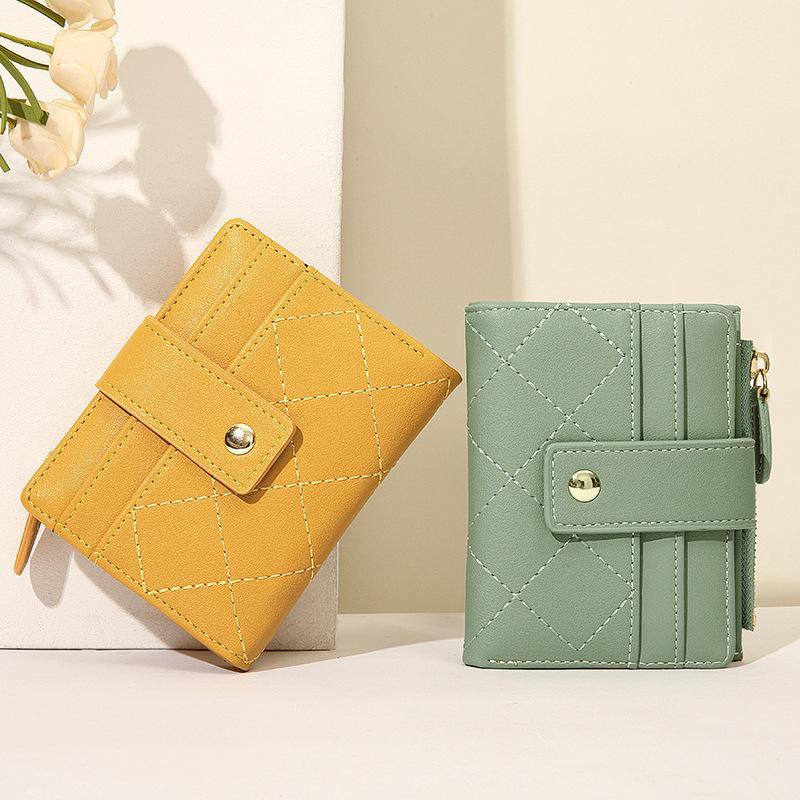 Креативный кошелек для монет и карт на молнии в корейском стиле - Модный женский короткий кошелек